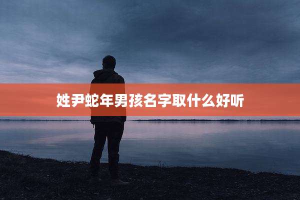姓尹蛇年男孩名字取什么好听