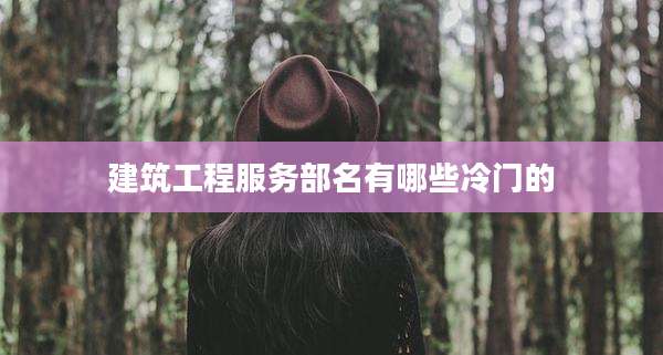 建筑工程服务部名有哪些冷门的
