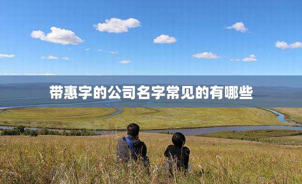 带惠字的公司名字常见的有哪些