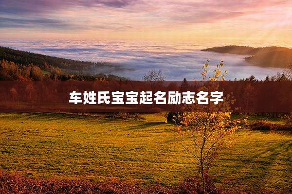 车姓氏宝宝起名励志名字