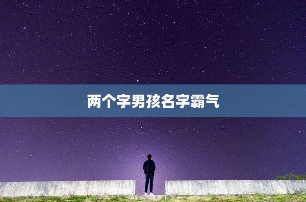 两个字男孩名字霸气