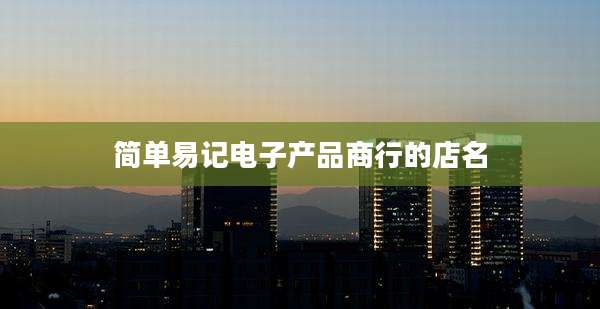 简单易记电子产品商行的店名
