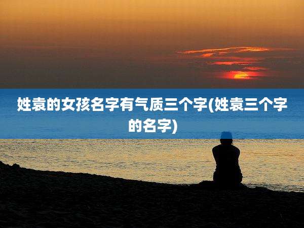 姓袁的女孩名字有气质三个字(姓袁三个字的名字)