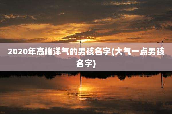 2020年高端洋气的男孩名字(大气一点男孩名字)