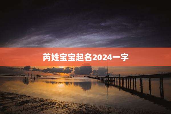 芮姓宝宝起名2024一字