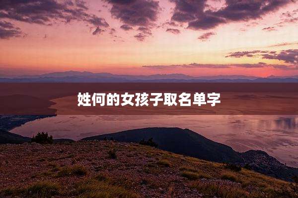 姓何的女孩子取名单字