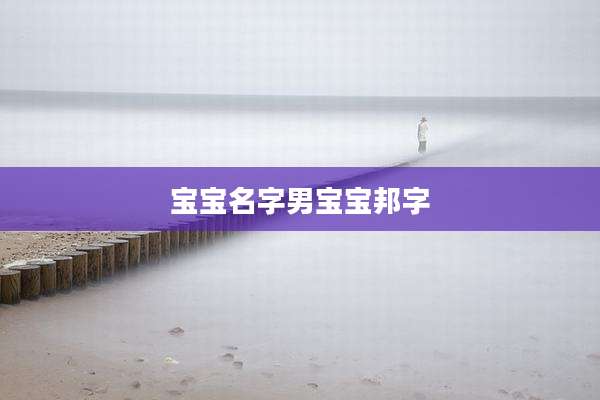 宝宝名字男宝宝邦字