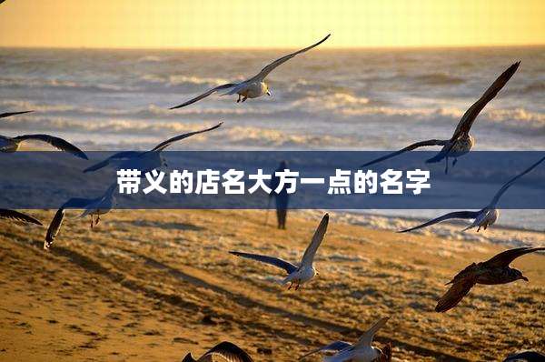 带义的店名大方一点的名字