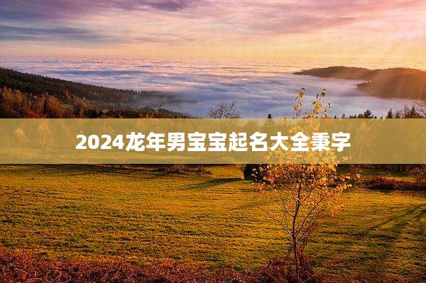 2024龙年男宝宝起名大全秉字