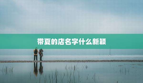 带夏的店名字什么新颖