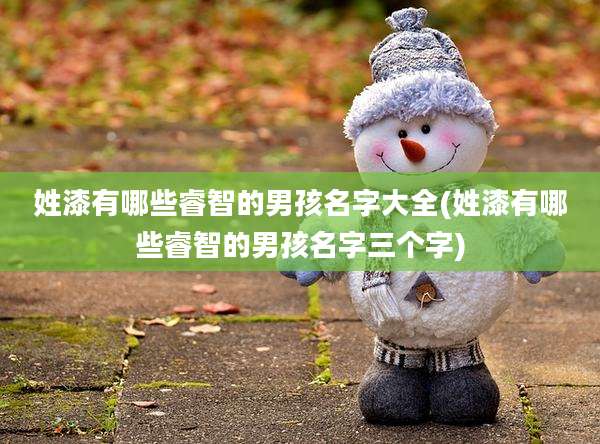 姓漆有哪些睿智的男孩名字大全(姓漆有哪些睿智的男孩名字三个字)