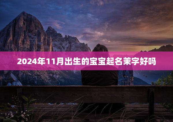 2024年11月出生的宝宝起名茉字好吗
