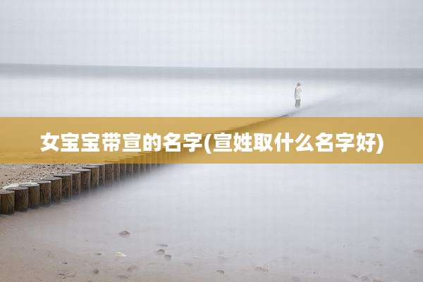 女宝宝带宣的名字(宣姓取什么名字好)