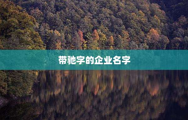 带驰字的企业名字