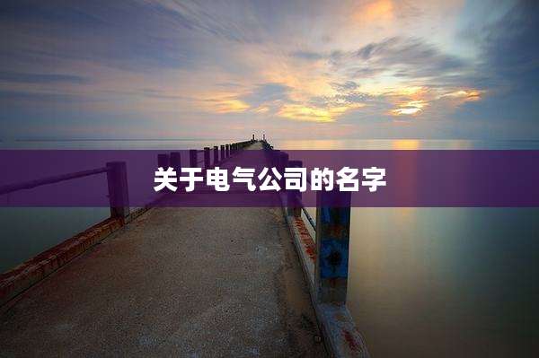 关于电气公司的名字