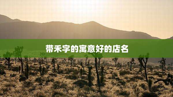带禾字的寓意好的店名