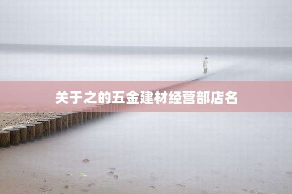 关于之的五金建材经营部店名