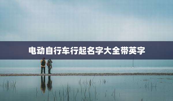 电动自行车行起名字大全带英字