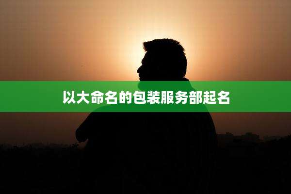 以大命名的包装服务部起名