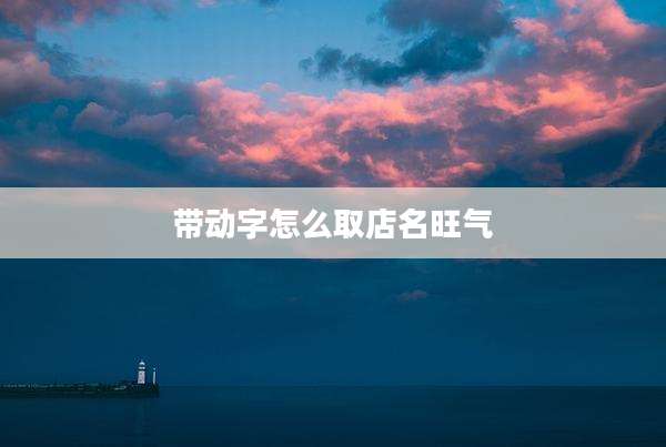 带动字怎么取店名旺气