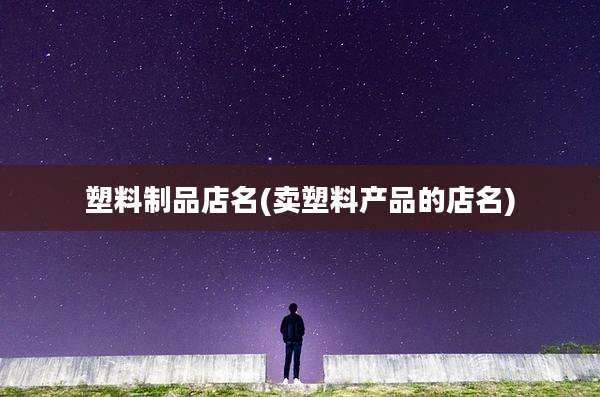 塑料制品店名(卖塑料产品的店名)