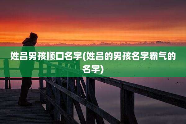 姓吕男孩顺口名字(姓吕的男孩名字霸气的名字)