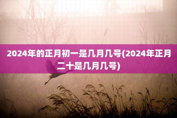 2024年的正月初一是几月几号(2024年正月二十是几月几号)