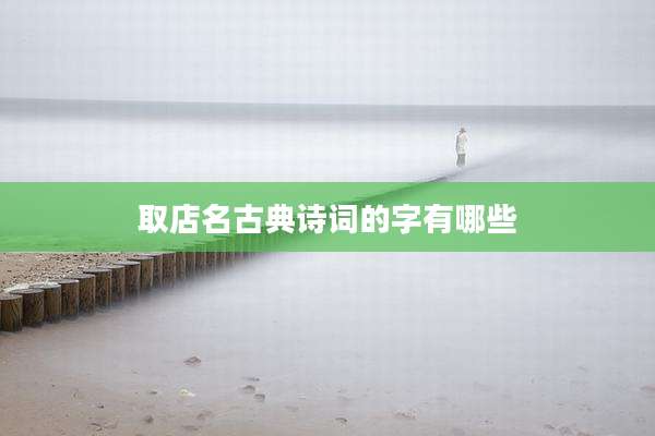 取店名古典诗词的字有哪些