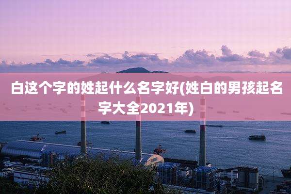 白这个字的姓起什么名字好(姓白的男孩起名字大全2021年)
