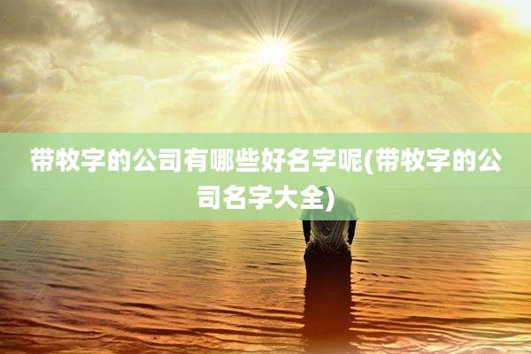 带牧字的公司有哪些好名字呢(带牧字的公司名字大全)