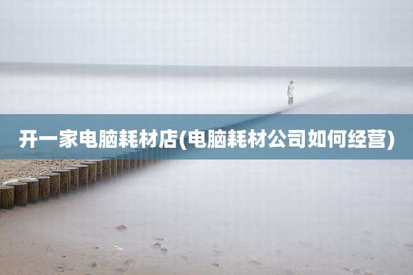 开一家电脑耗材店(电脑耗材公司如何经营)