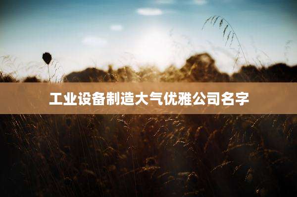 工业设备制造大气优雅公司名字