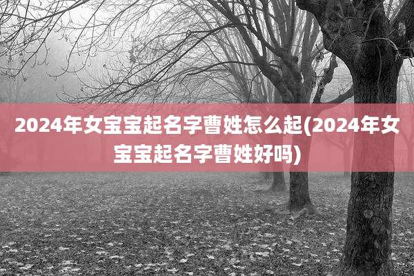 2024年女宝宝起名字曹姓怎么起(2024年女宝宝起名字曹姓好吗)