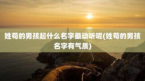 姓苟的男孩起什么名字最动听呢(姓苟的男孩名字有气质)