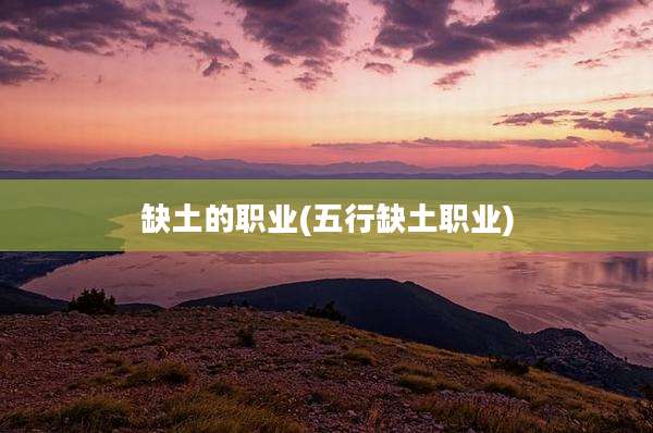缺土的职业(五行缺土职业)