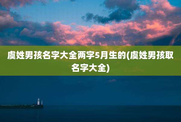 虞姓男孩名字大全两字5月生的(虞姓男孩取名字大全)