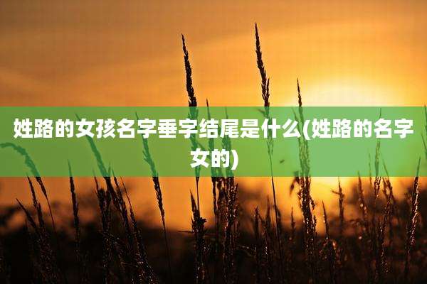 姓路的女孩名字垂字结尾是什么(姓路的名字女的)