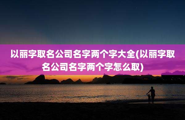 以丽字取名公司名字两个字大全(以丽字取名公司名字两个字怎么取)