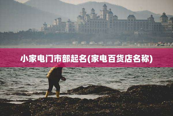 小家电门市部起名(家电百货店名称)