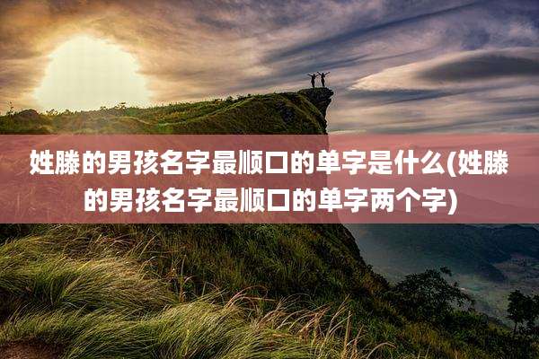 姓滕的男孩名字最顺口的单字是什么(姓滕的男孩名字最顺口的单字两个字)