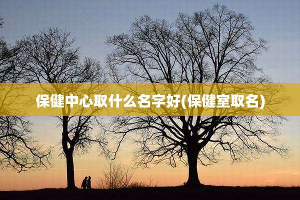 保健中心取什么名字好(保健室取名)
