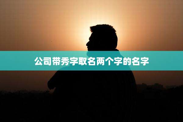公司带秀字取名两个字的名字