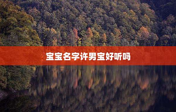 宝宝名字许男宝好听吗