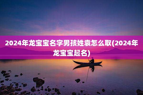 2024年龙宝宝名字男孩姓袁怎么取(2024年龙宝宝起名)