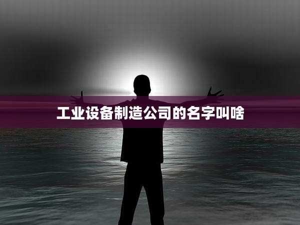 工业设备制造公司的名字叫啥