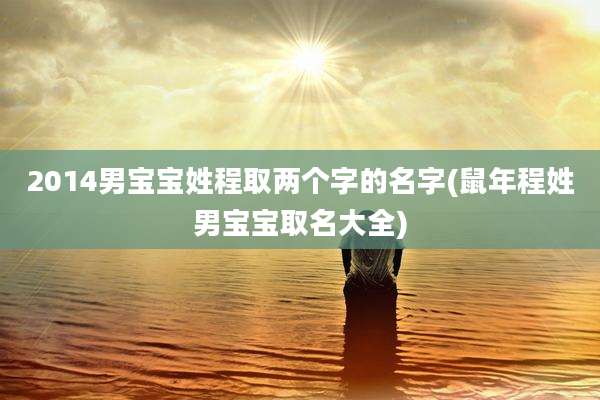 2014男宝宝姓程取两个字的名字(鼠年程姓男宝宝取名大全)