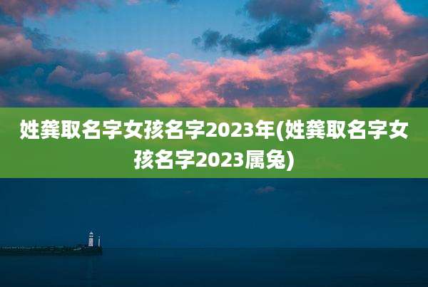 姓龚取名字女孩名字2023年(姓龚取名字女孩名字2023属兔)