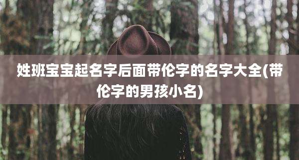 姓班宝宝起名字后面带伦字的名字大全(带伦字的男孩小名)