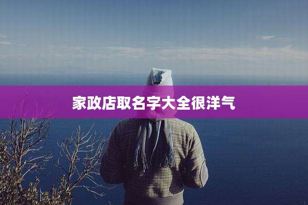家政店取名字大全很洋气