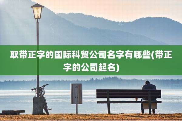 取带正字的国际科贸公司名字有哪些(带正字的公司起名)
